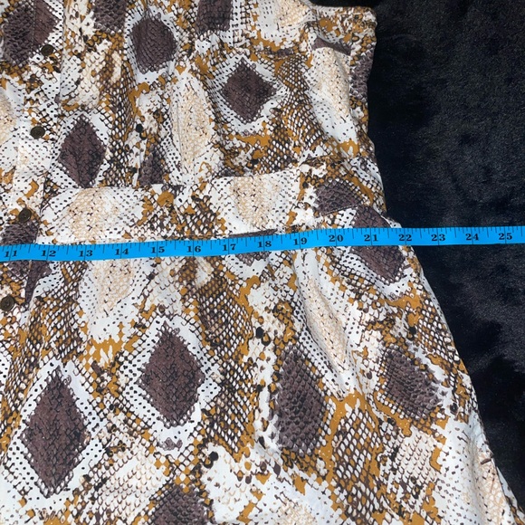 Anthropologie 18W Snake Print Tiered Button Front Maxi Dress 2X - Picture 12 of 13